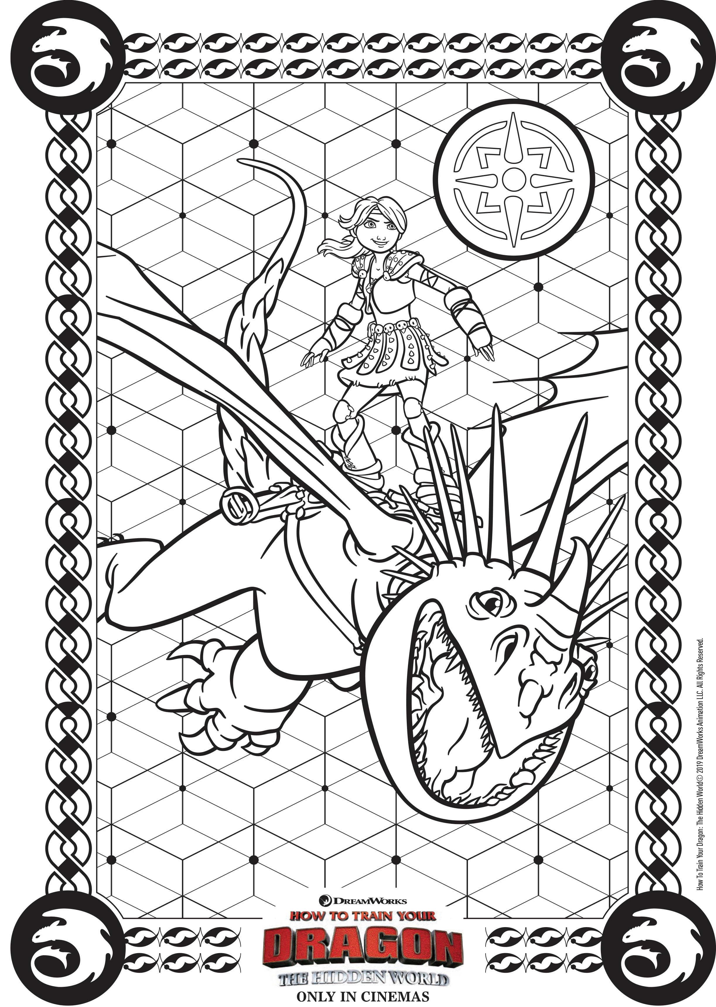 How to train your dragon 3 to color for kids - How to Train Your Dragon 3 Kids Coloring Pages