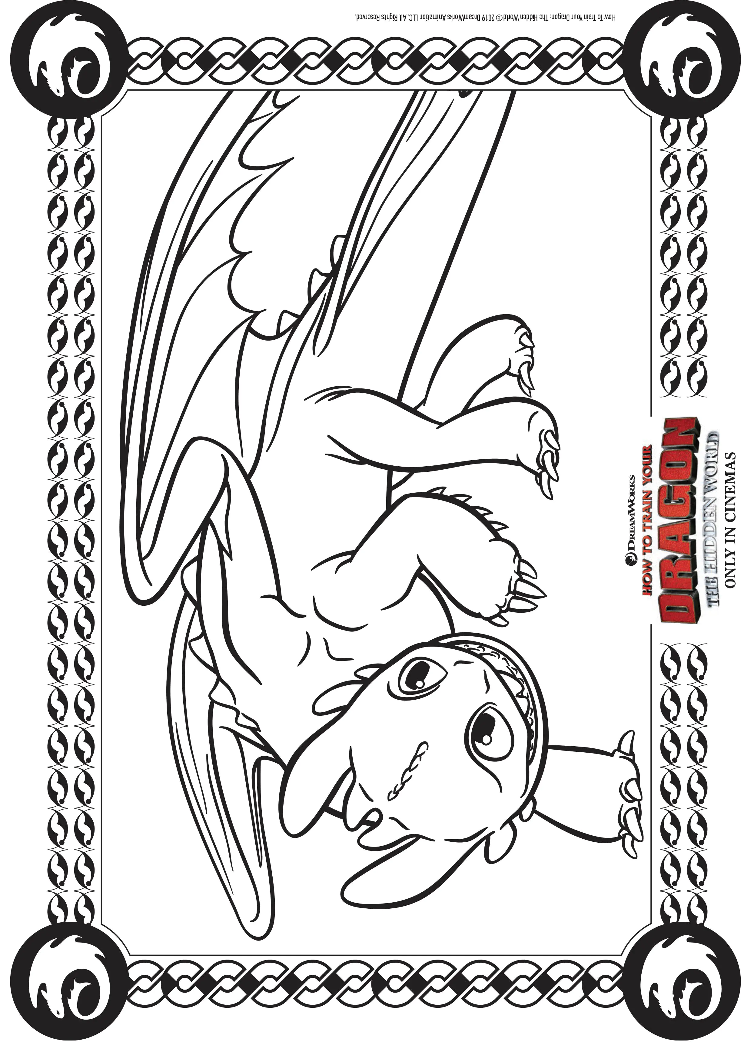Krokmou (Printable How to Train Your Dragon 3 Coloring Page for Kids)
