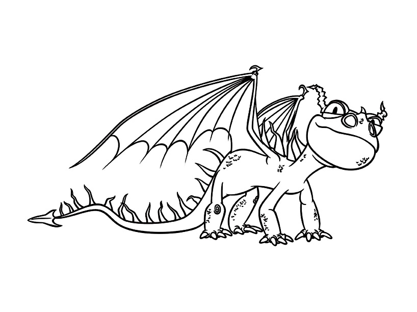 Image of a dragon to print and color