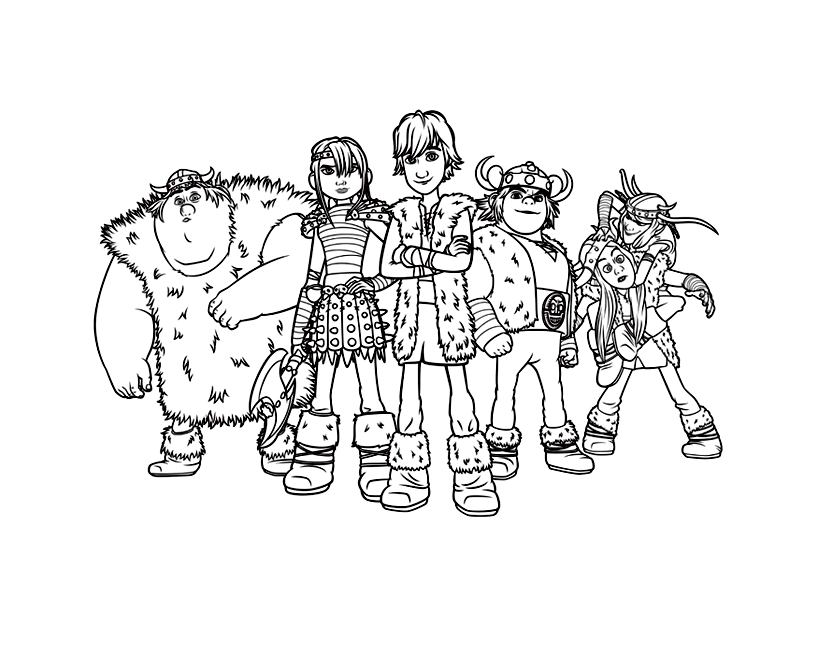 Dragons coloring page to print for free (How to Train Your Dragon)