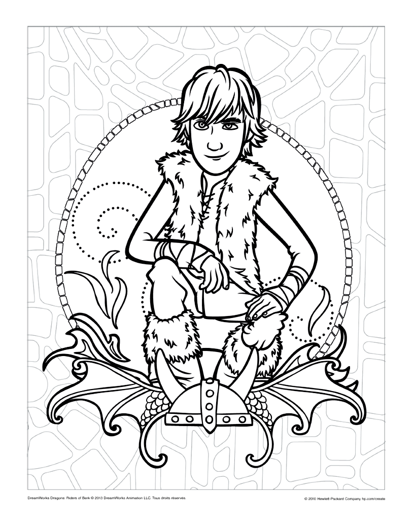 Dragons coloring page to print (How to Train Your Dragon)