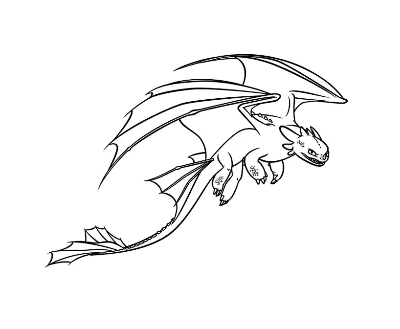 Dragons coloring page for kids (How to Train Your Dragon)