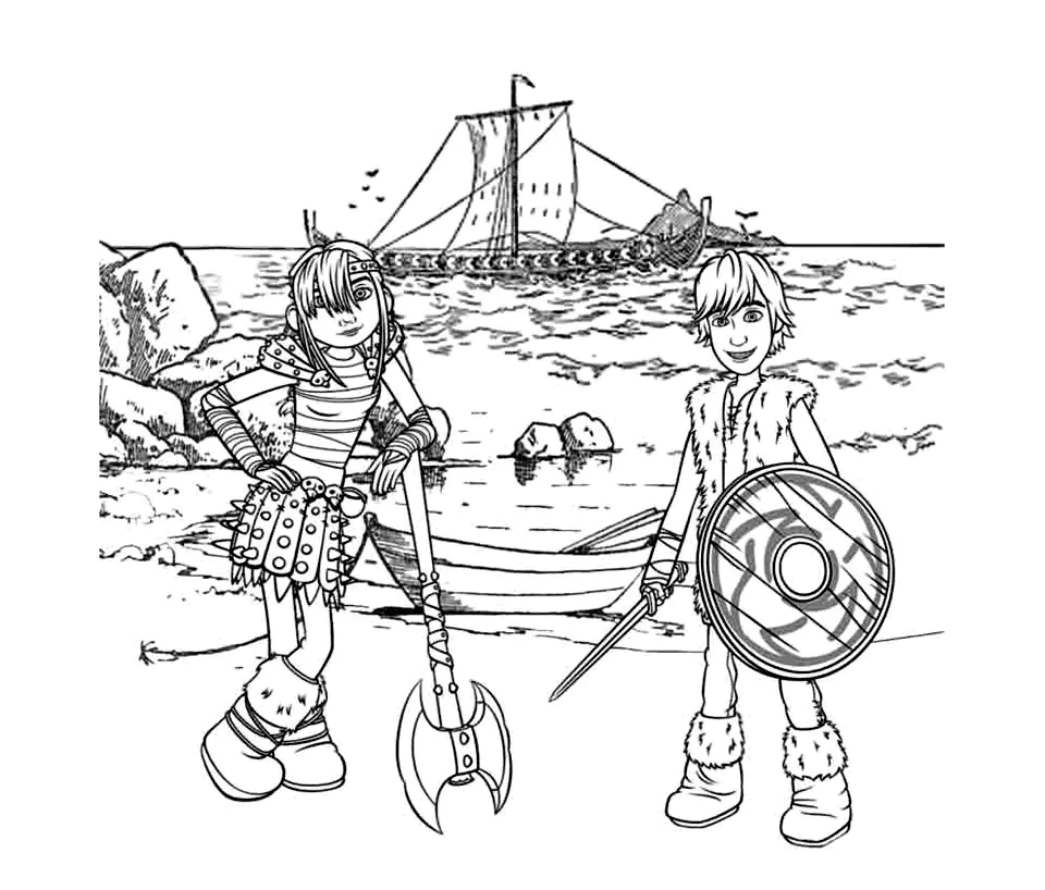 Dragons image to print and color (How to Train Your Dragon)