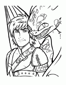 Coloring page how to train your dragon for kids