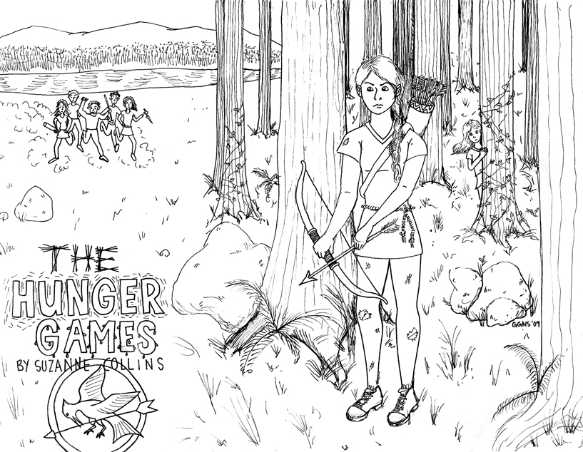Hunger games free to color for children - Hunger Games Kids Coloring Pages