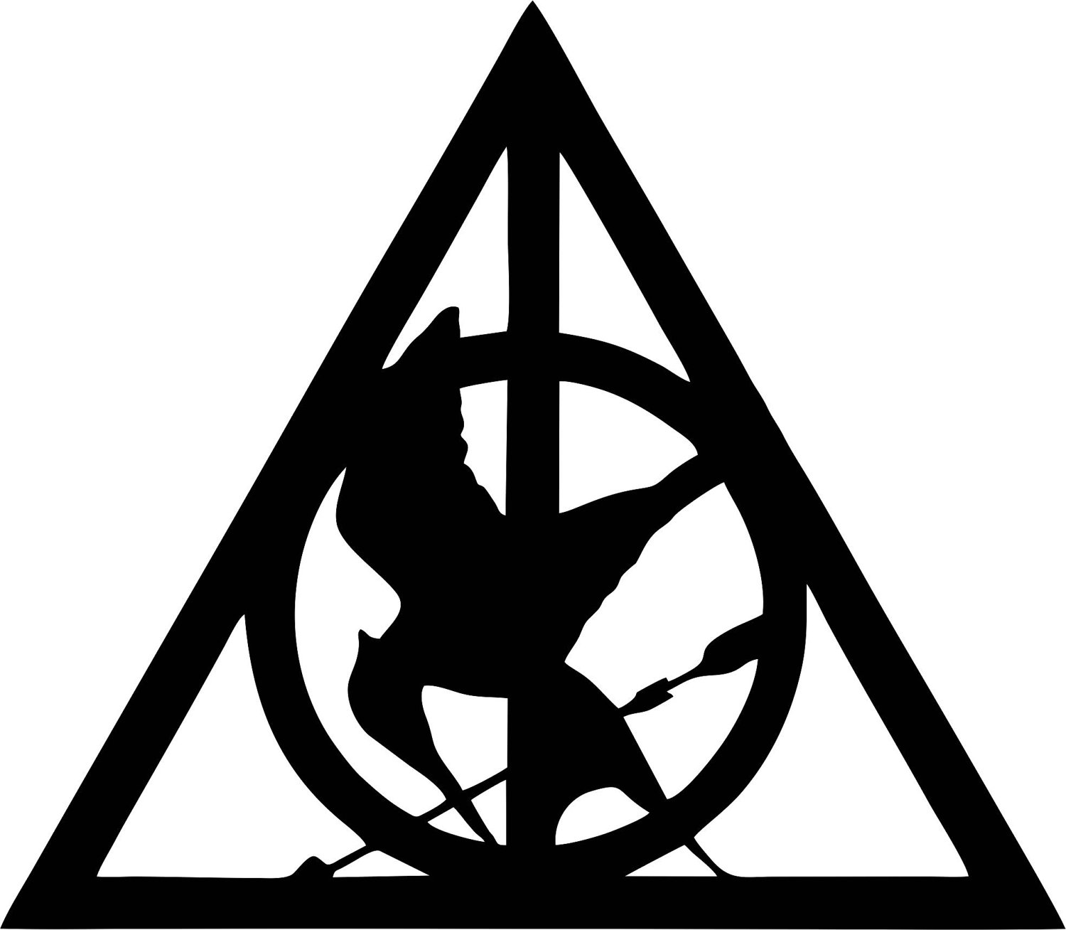 hunger games symbol black and white