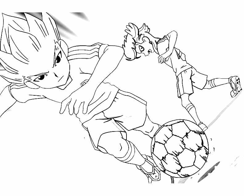 Soccer coloring pages with Inazuma Eleven