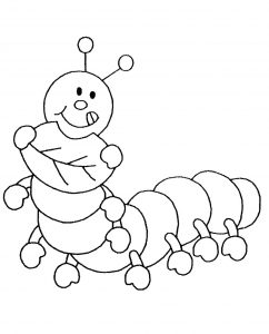 Coloring page insects for children
