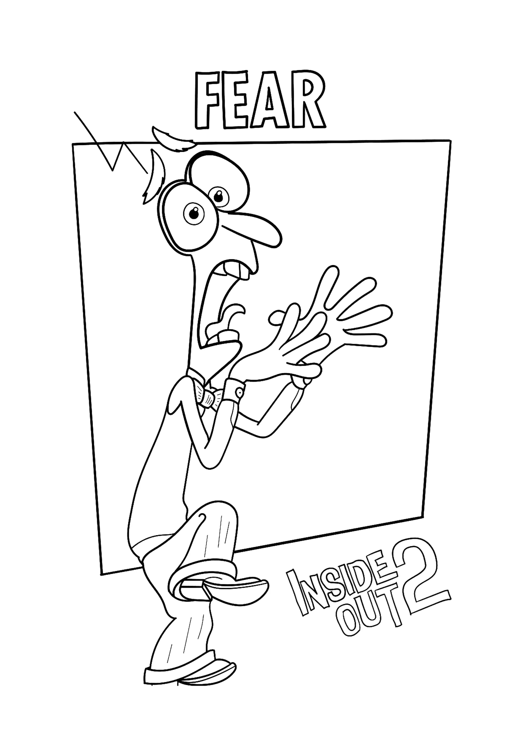 Inside Out 2 : Fear (Printable Coloring Page for Kids)