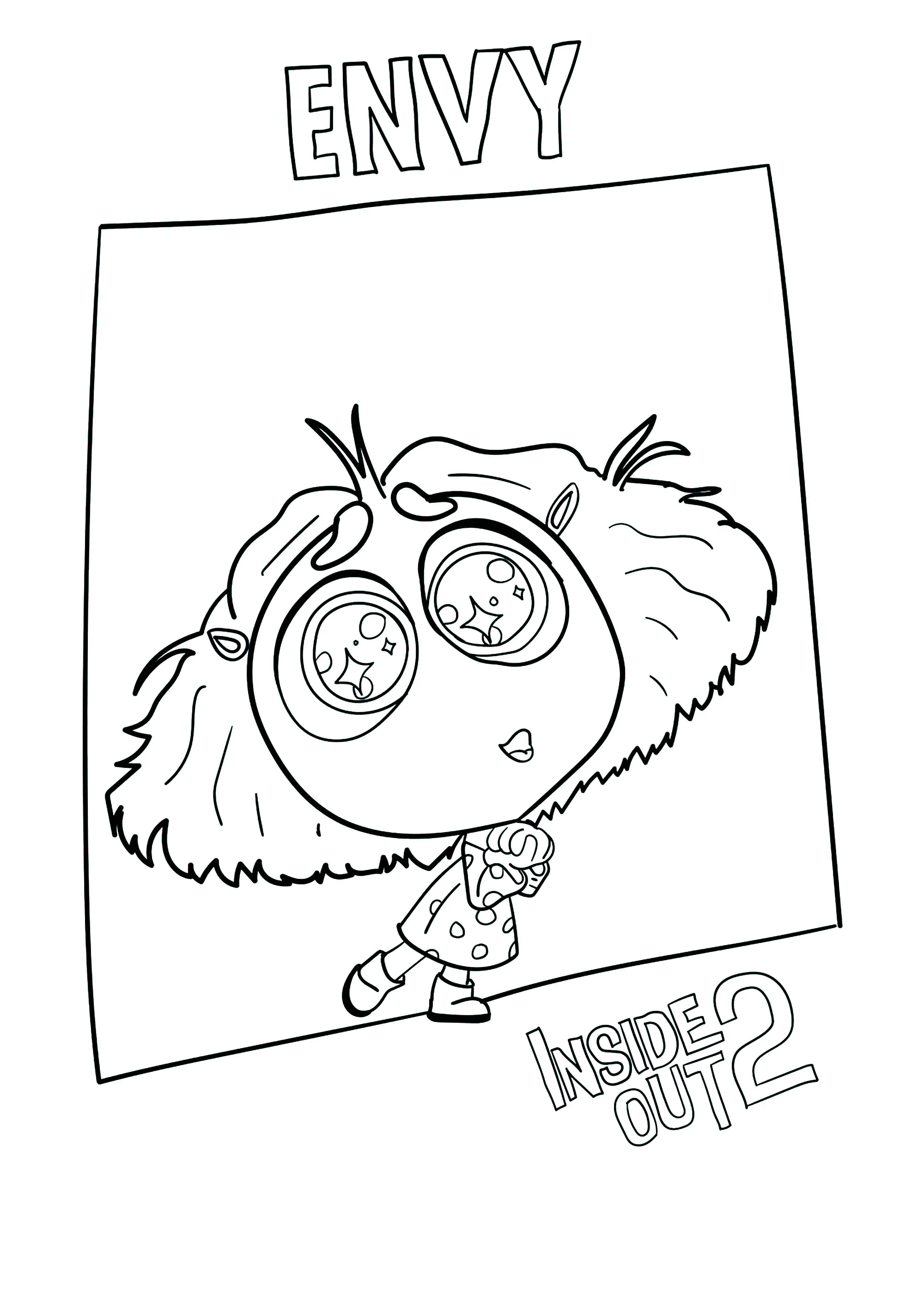 Inside Out 2 : Envy (Printable Coloring Page for Kids)