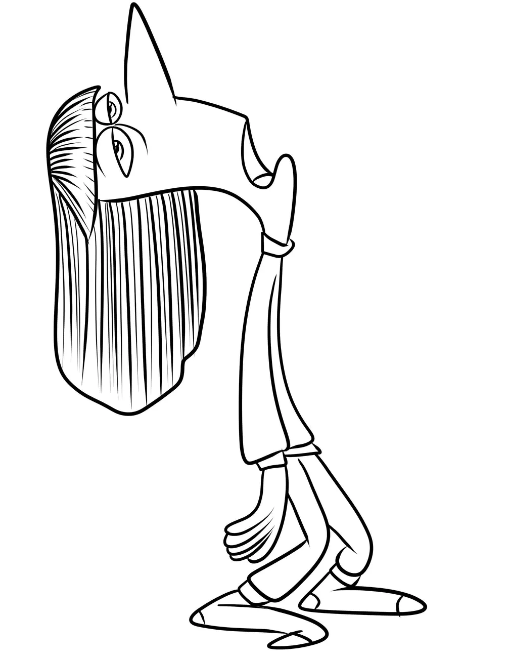 Ennui is very bored (Printable Inside Out 2 Coloring Page for Kids)