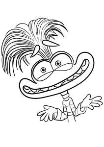Anxiety: an emotion that appeared with Riley's adolescence (Inside Out 2 Coloring Page)