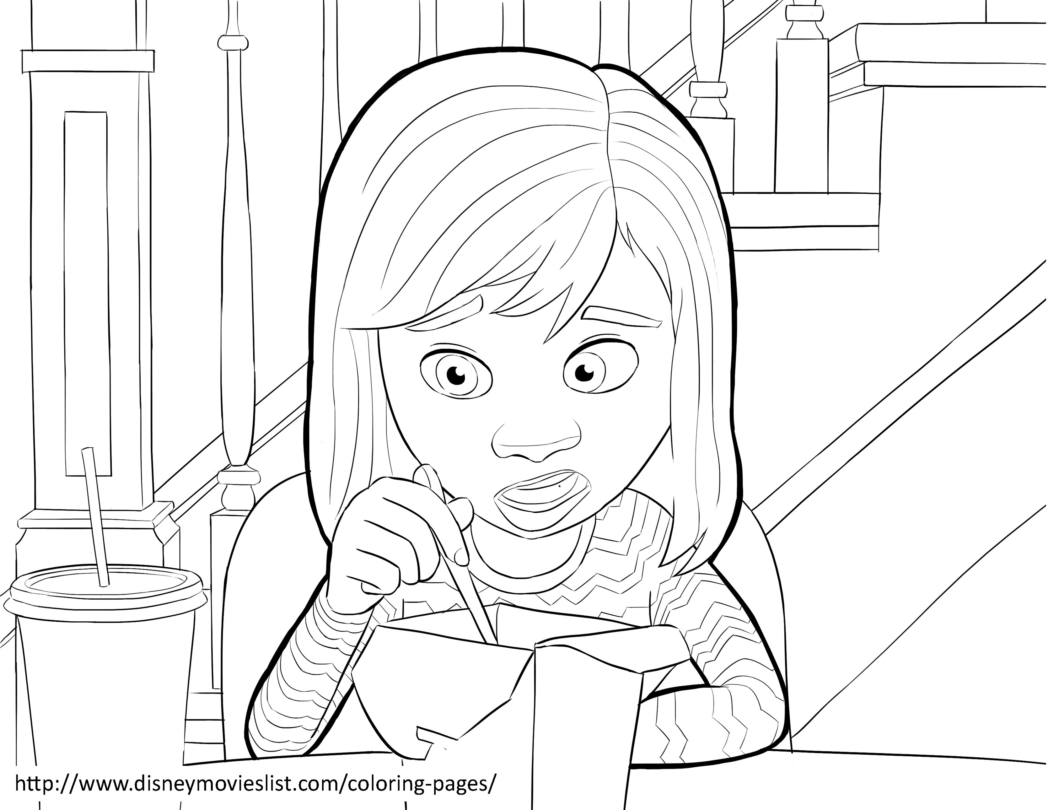 Inside Out Coloring Pages Riley