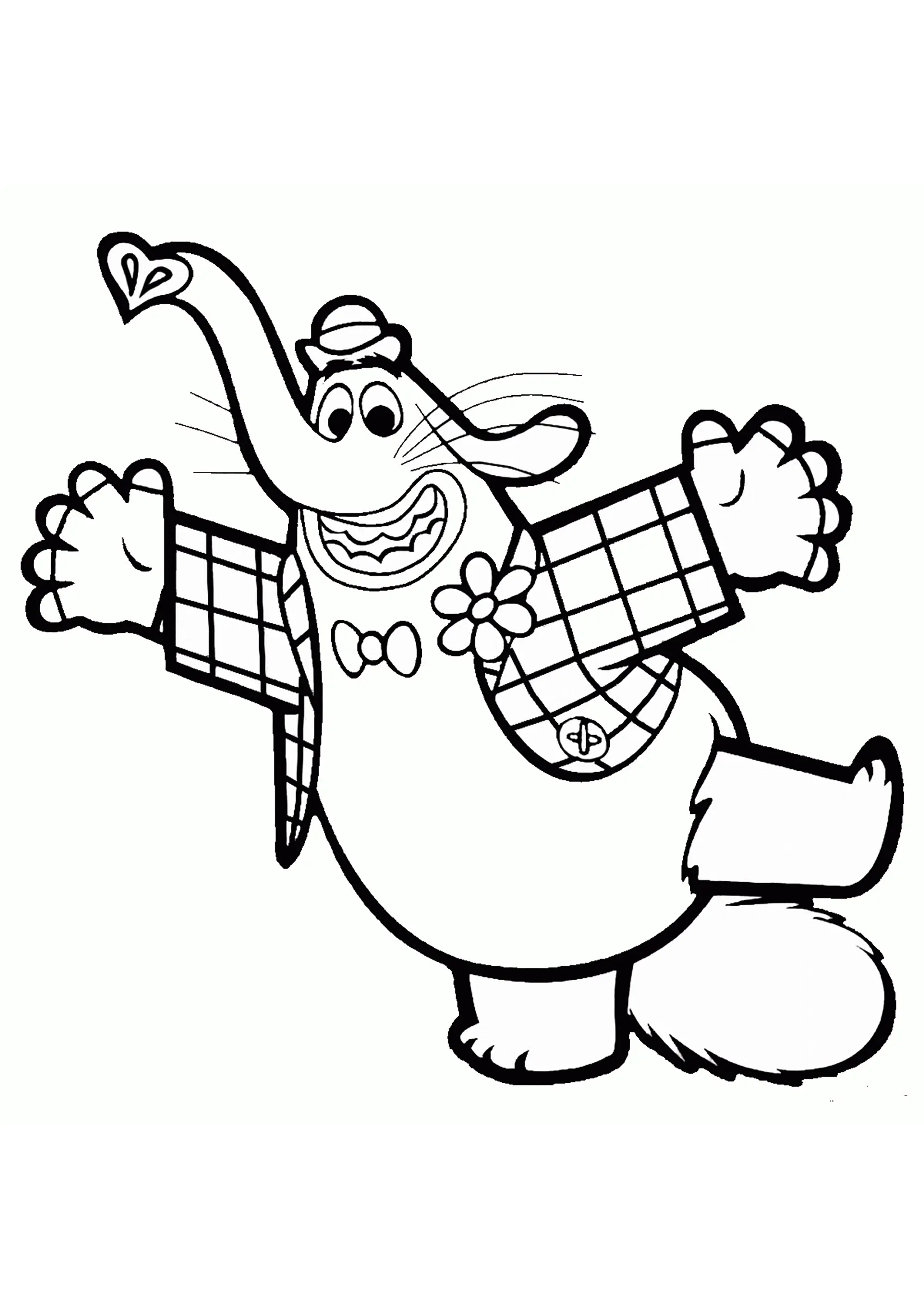 The Bing Bong elephant from Inside Out (Printable Coloring Page for Kids)