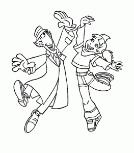 Coloring page inspector gadget to color for children