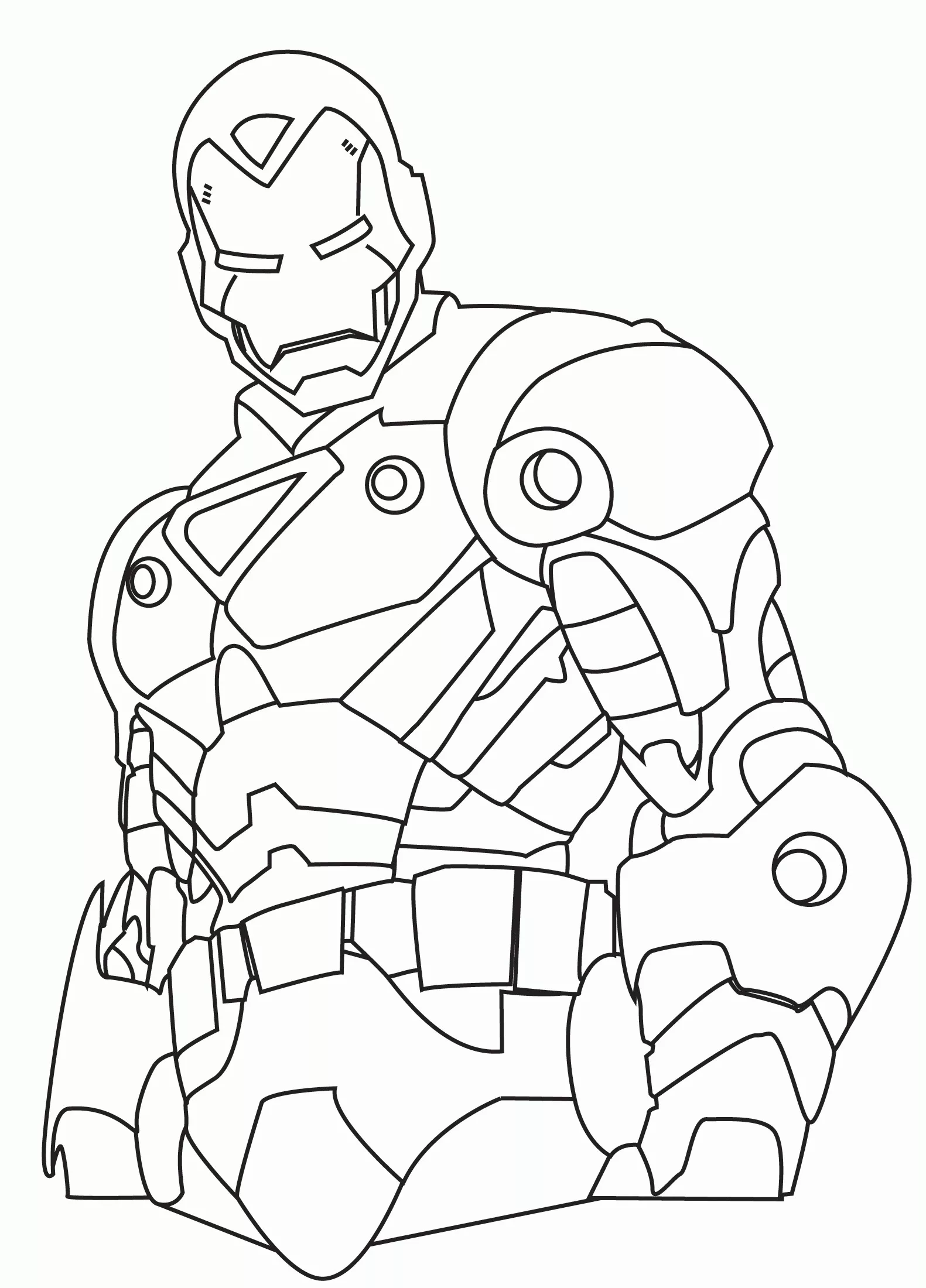 Iron man coloring page to download for free