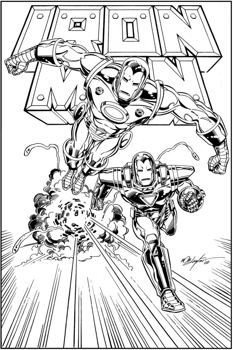 Iron man to color for kids - Iron Man Kids Coloring Pages