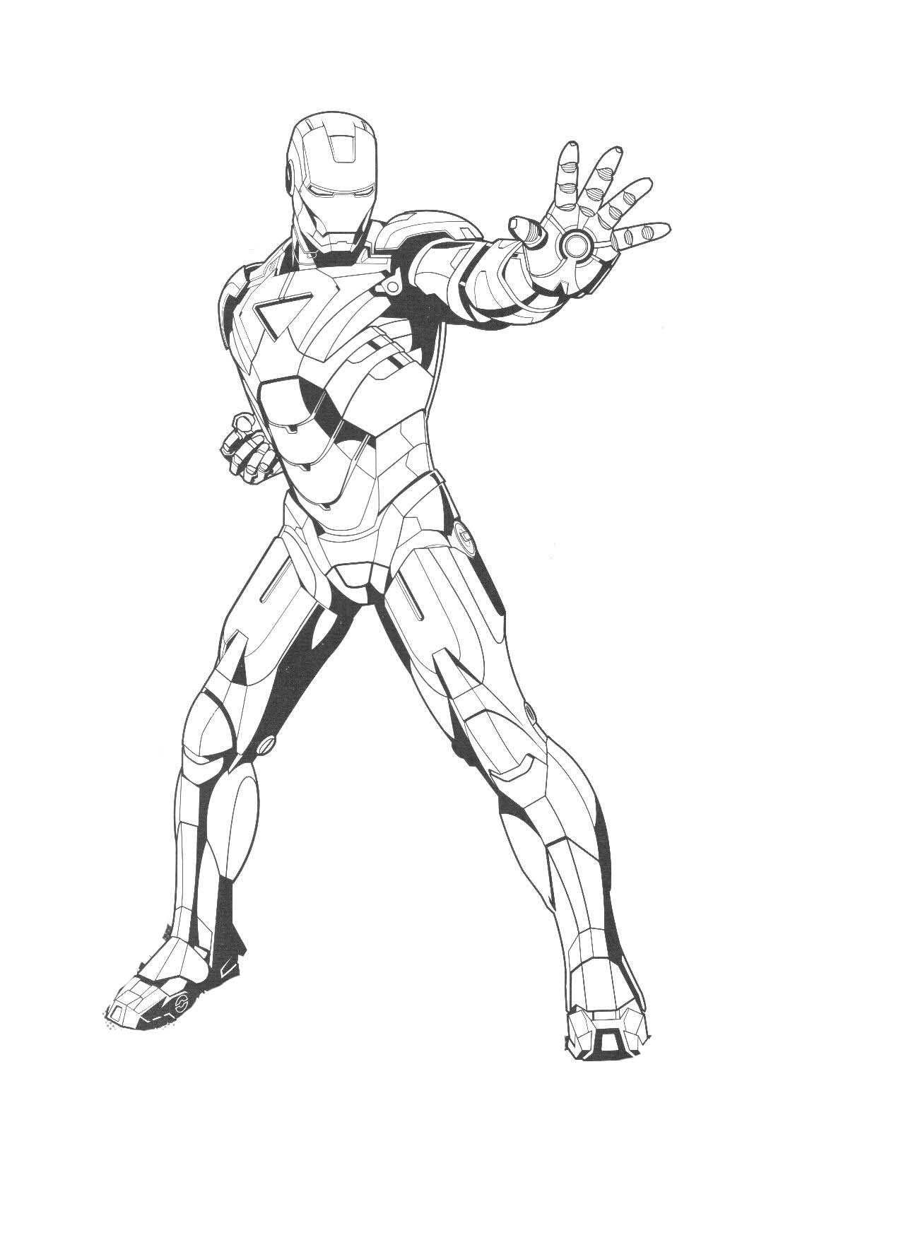 Iron man free to color for kids - Iron Man Kids Coloring Pages