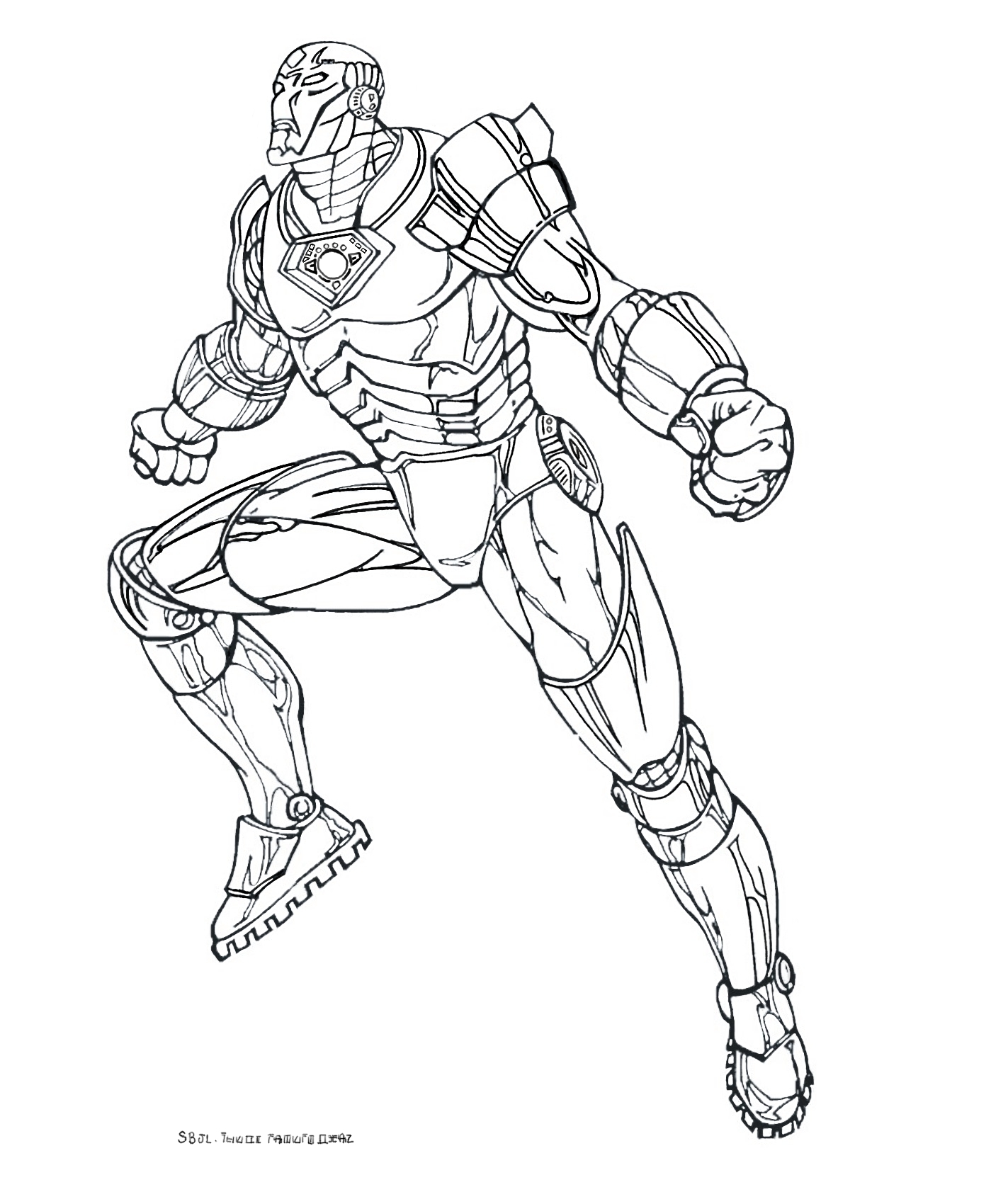 Another Iron Man coloring page to print