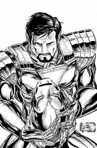 Coloring page iron man to color for children