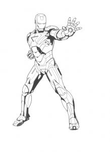 Coloring page iron man free to color for kids