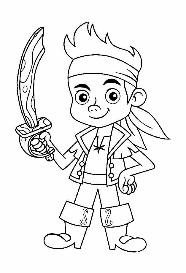 Free coloring pages of Jake (Jake and the pirates of Disney)