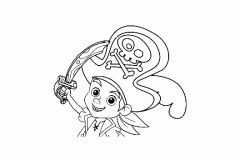 Printable Jake and the pirates coloring sheets for Kids
