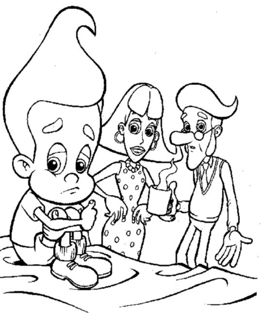Free Jimmy Neutron coloring page to print and color