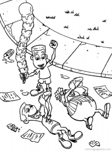 Jimmy Neutron coloring pages to print for kids