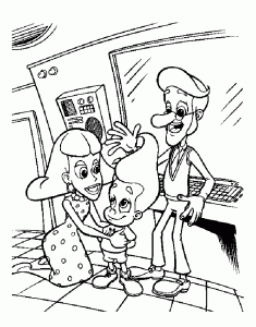 Coloring page jimmy neutron for kids