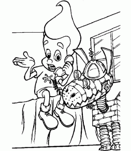 Coloring page jimmy neutron to color for children