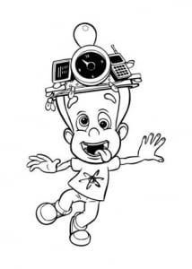 Jimmy Neutron coloring pages for children