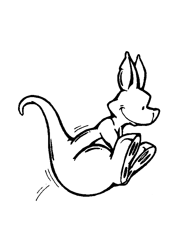 Printable kangaroo coloring pages for kids