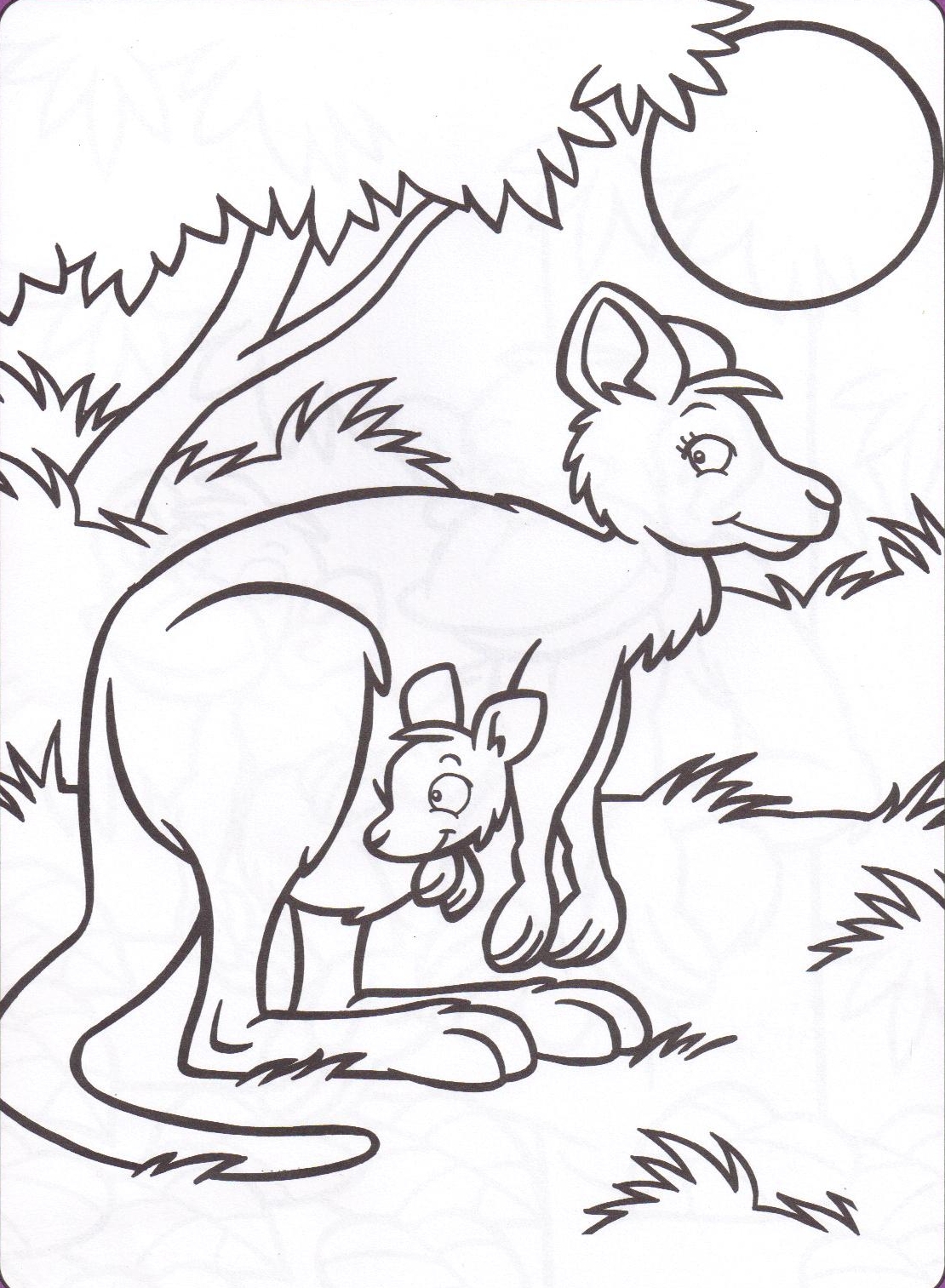 Fun kangaroo coloring pages to print and color