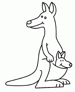 Coloring page kangaroos to download for free