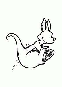 Kangaroo coloring pages for kids