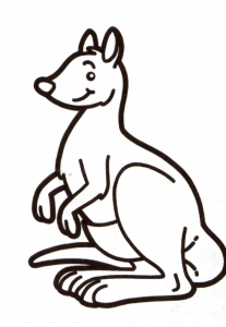 Kangaroo coloring pages for kids