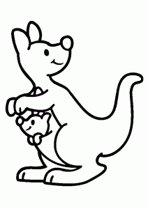 Free kangaroo drawing to download and color