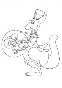 Coloring page kangaroos to color for kids
