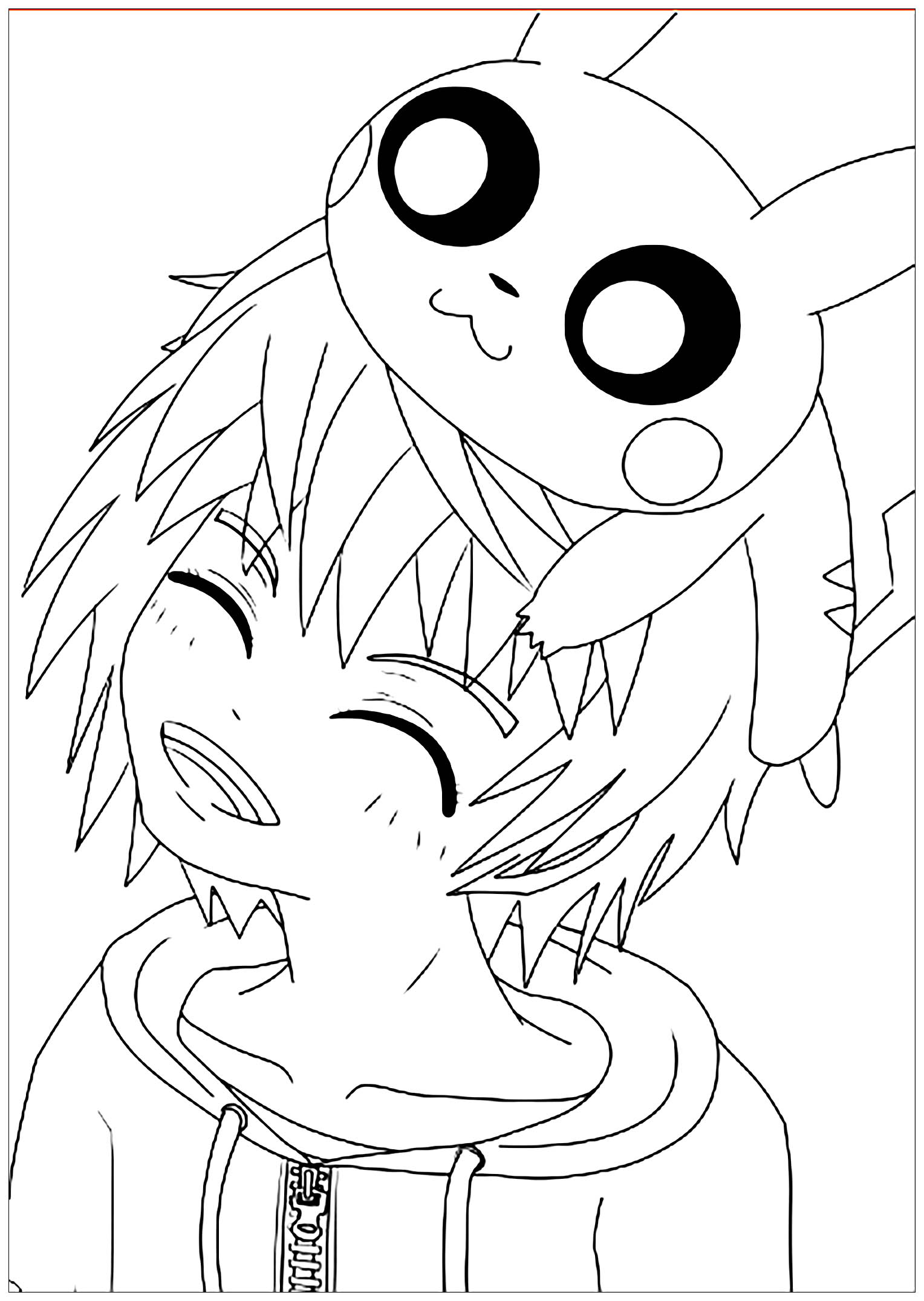 Kawaii to download for free - Kawaii Kids Coloring Pages