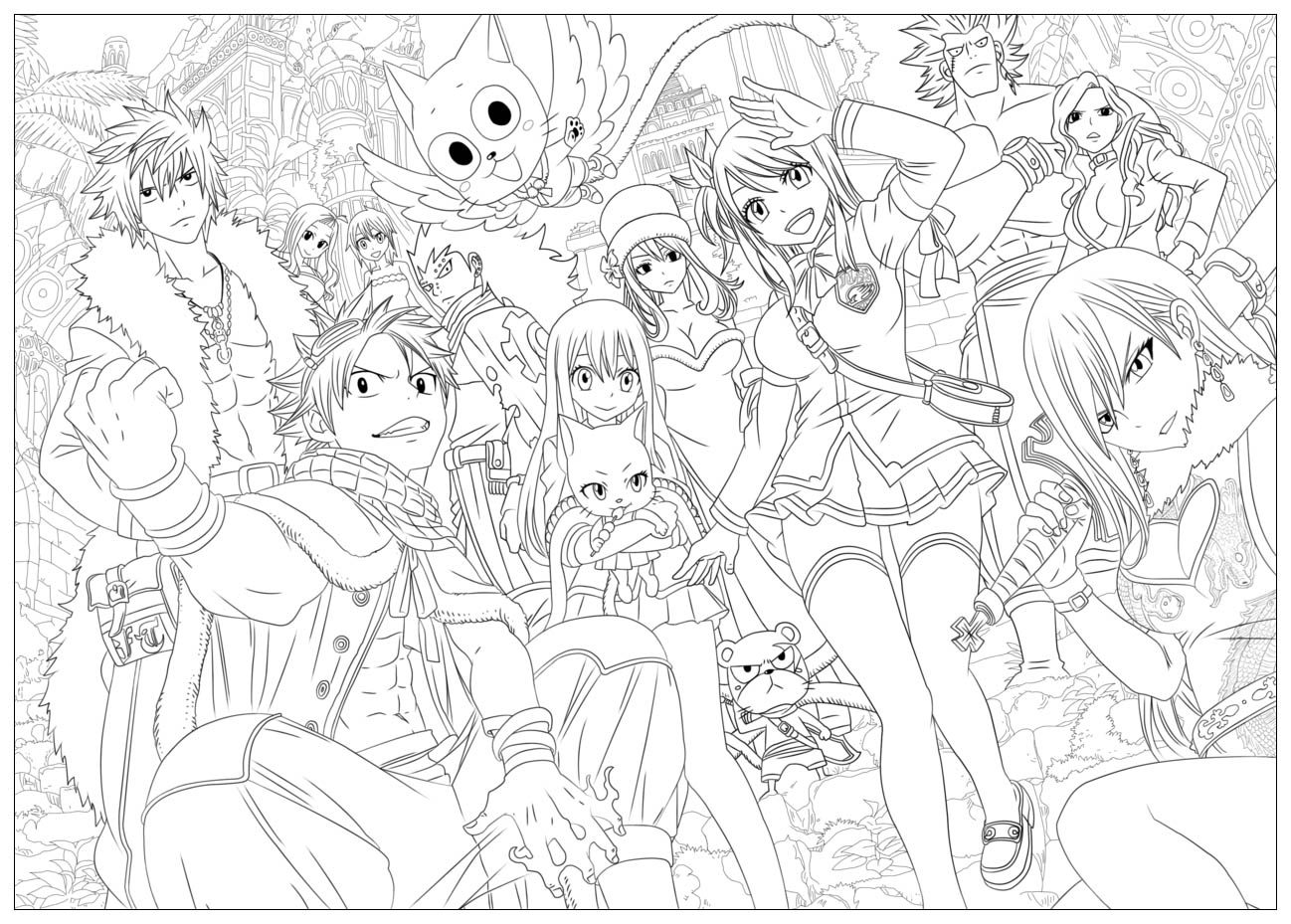 Beautiful Kawaii coloring page