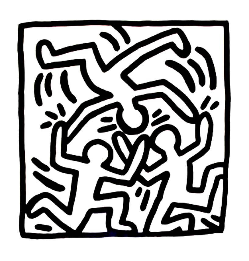 Keith Haring coloring pages to download - Keith Haring Kids Coloring Pages