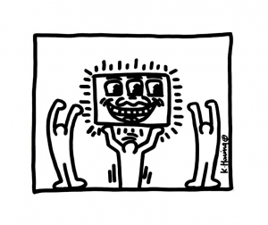 Keith Haring image to print and color