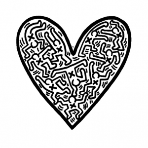 Free Keith Haring drawing to print and color