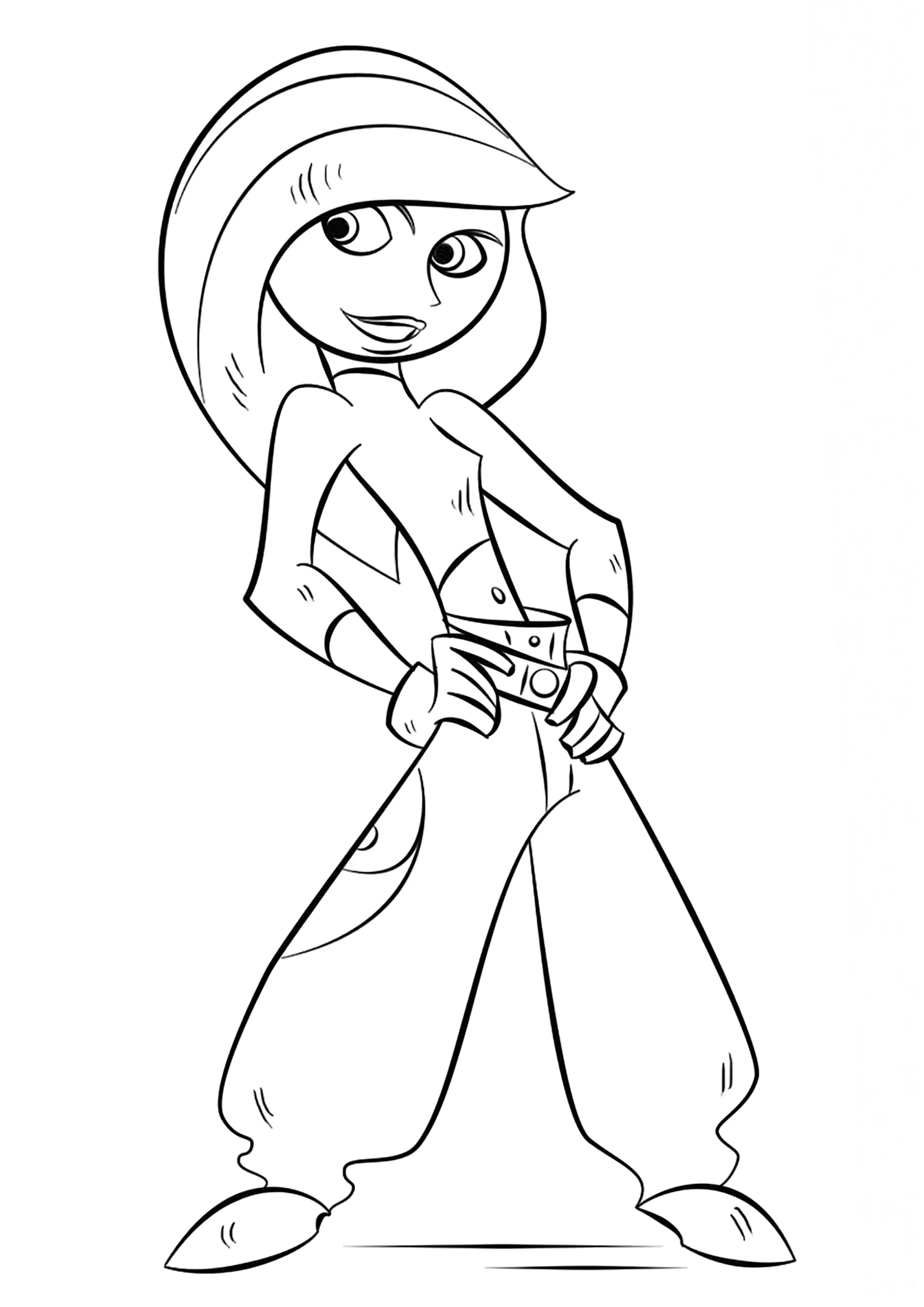 Pretty simple coloring of Kim possible