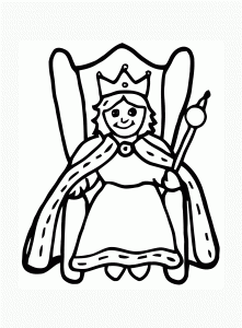 Coloring page kings and queens to color for children