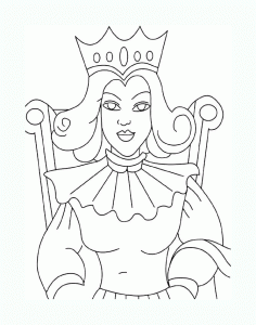 queen and king coloring pages