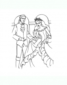 Coloring page kings and queens to print