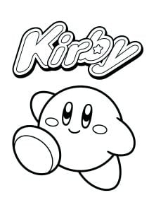 The famous and endearing pink ball, and the KIRBY logo