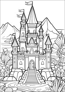 Magnificent castle in an imaginary land